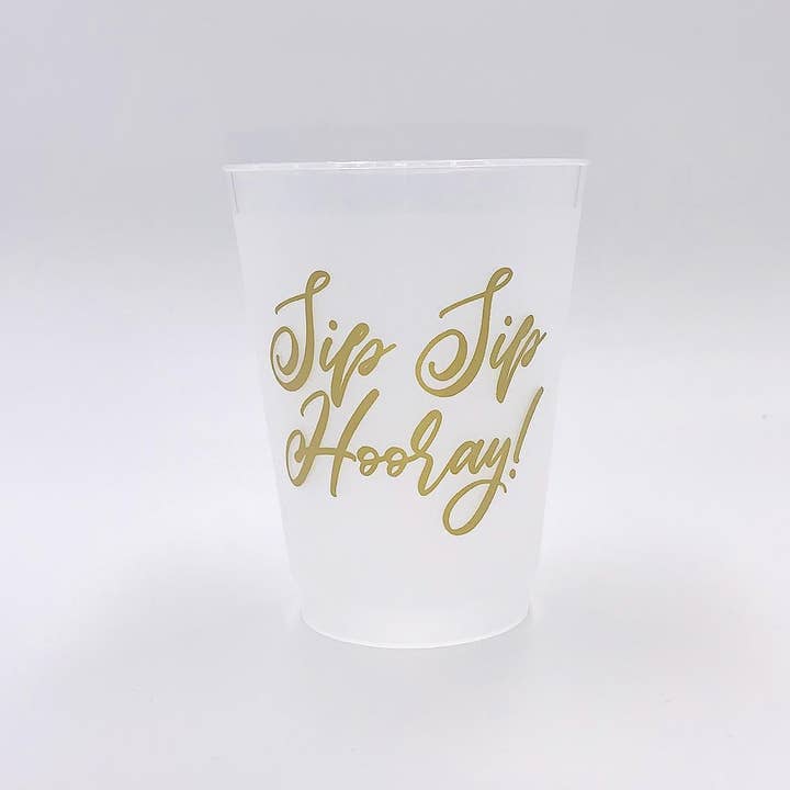 Sip Hip Hooray - Wholesale Disposable Cup - Sip Sip Hooray Frosted Cups1
