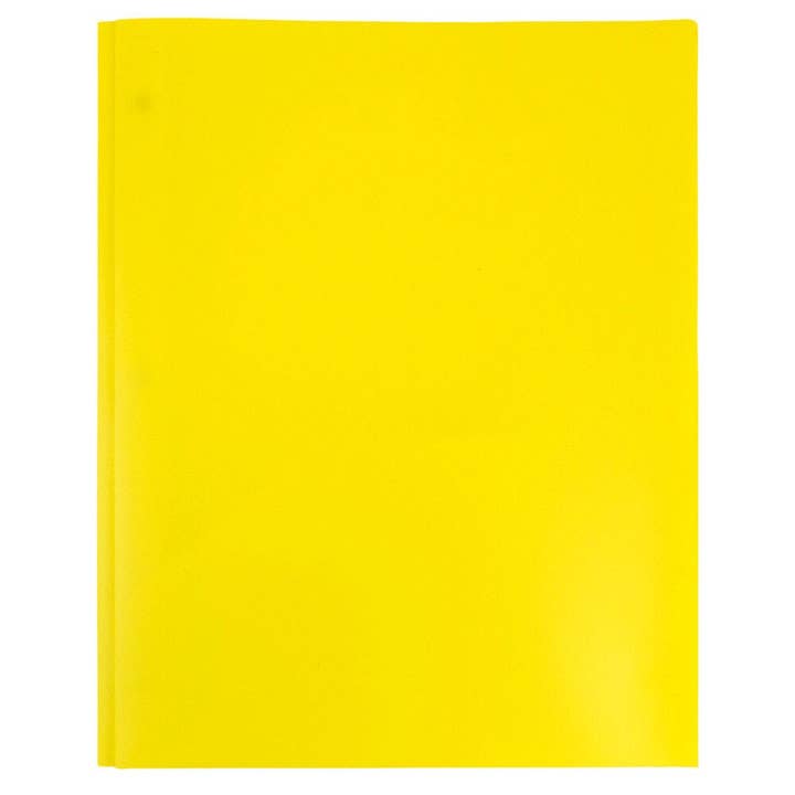 JAM PAPER - Wholesale Folders - Plastic Color POP 2 Pocket Folders with Metal Prongs, 6-Pack