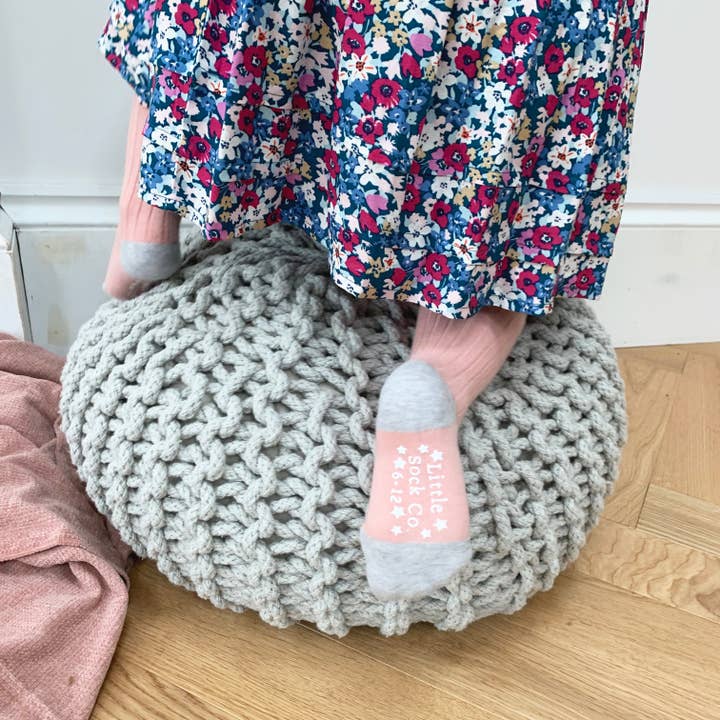 The Little Sock Company - Wholesale Panty's - Kinderen - Antislip superzachte geribbelde panty voor baby's en peuters in schelproze