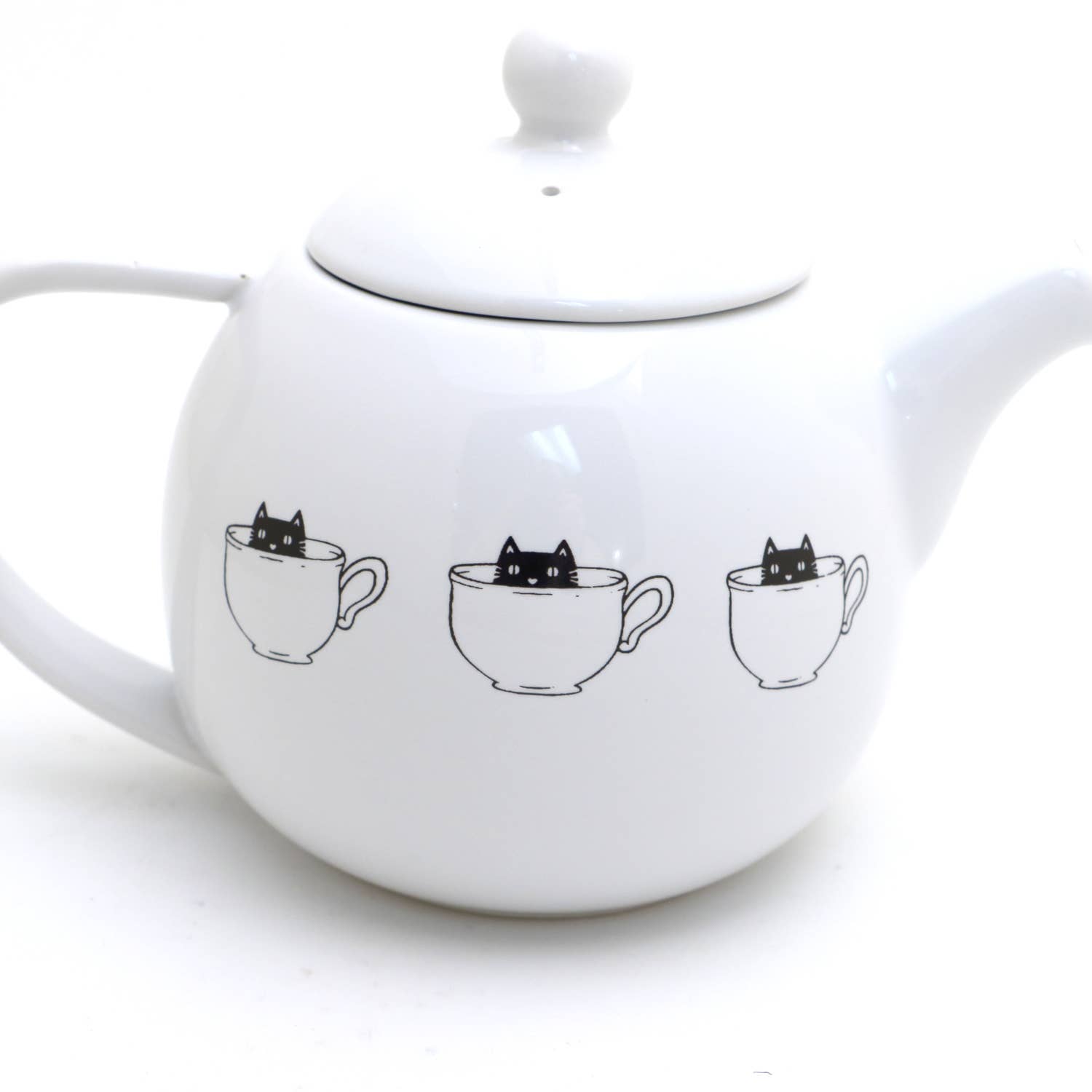 Lenny Mud - Wholesale Tea Pot - Kit-Tea-Cat Teapot, small ceramic cat teapot for cat lover4