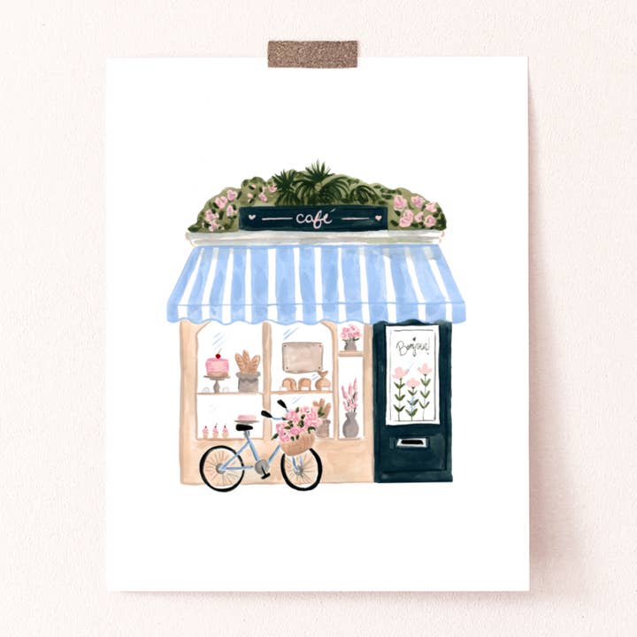 Parisian Cafe Art Print for wholesale by Sabina Fenn