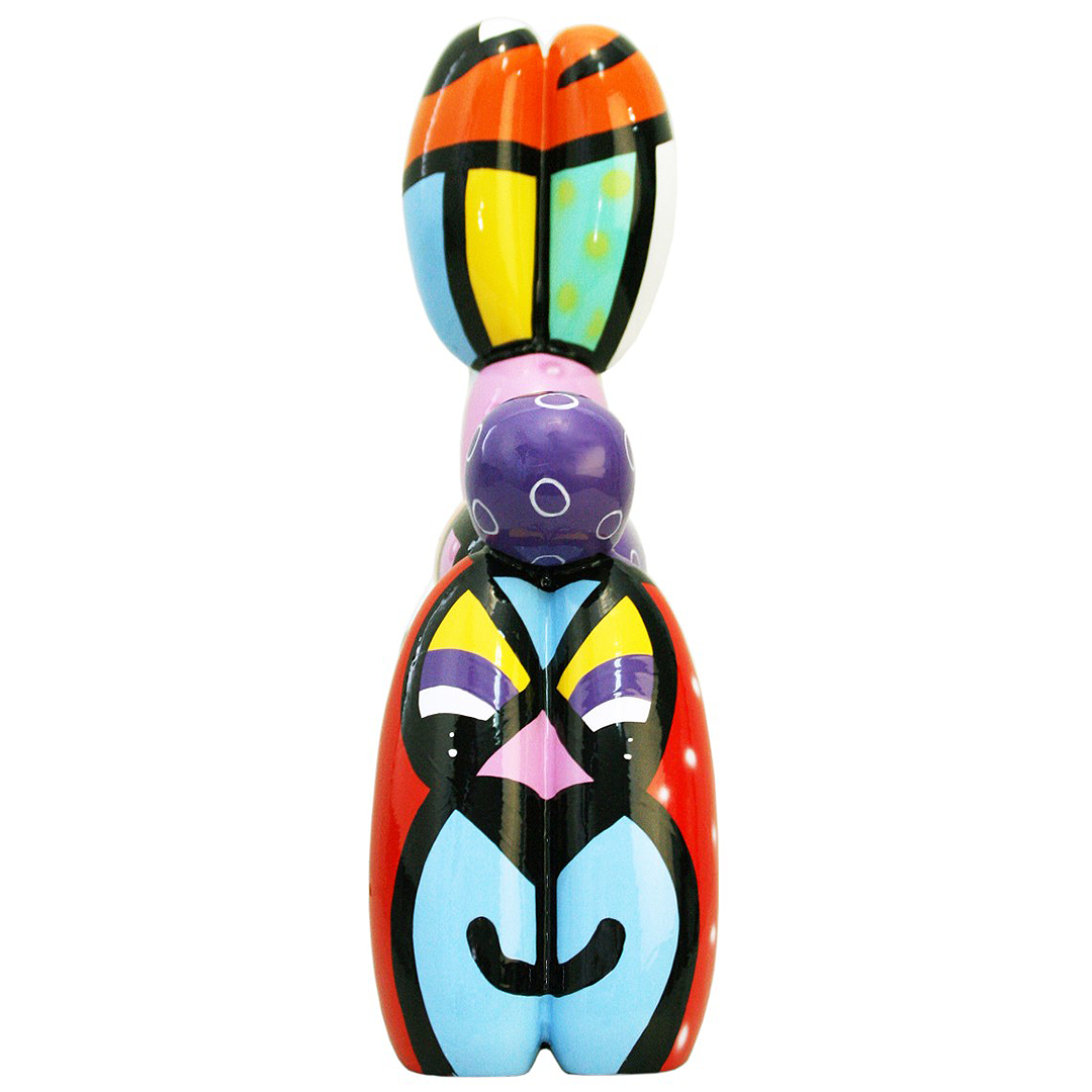 JULIARTE – wholesale Dekorativ statyett – BALLON DOG SWEETY - handmålad konstfigur2