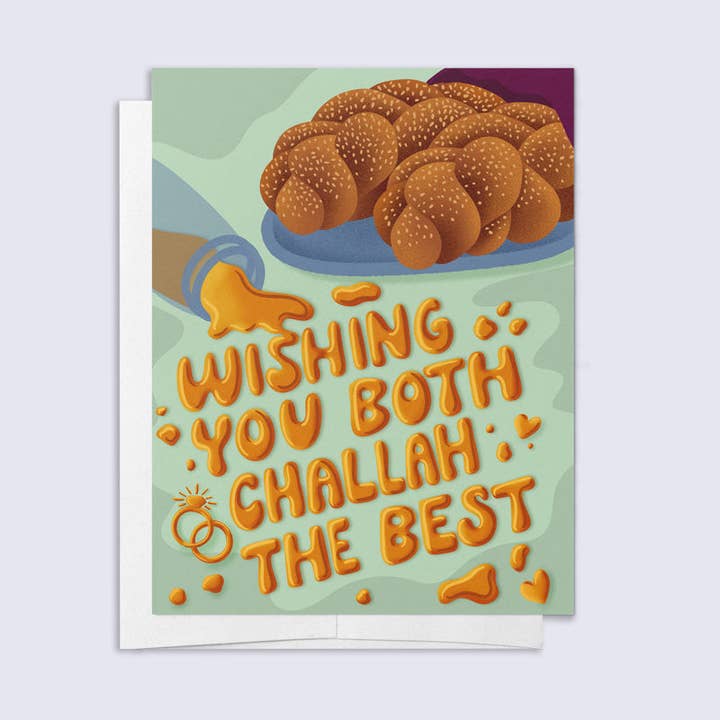 Challah the Best Engagement Card for wholesale by Palindrome Art