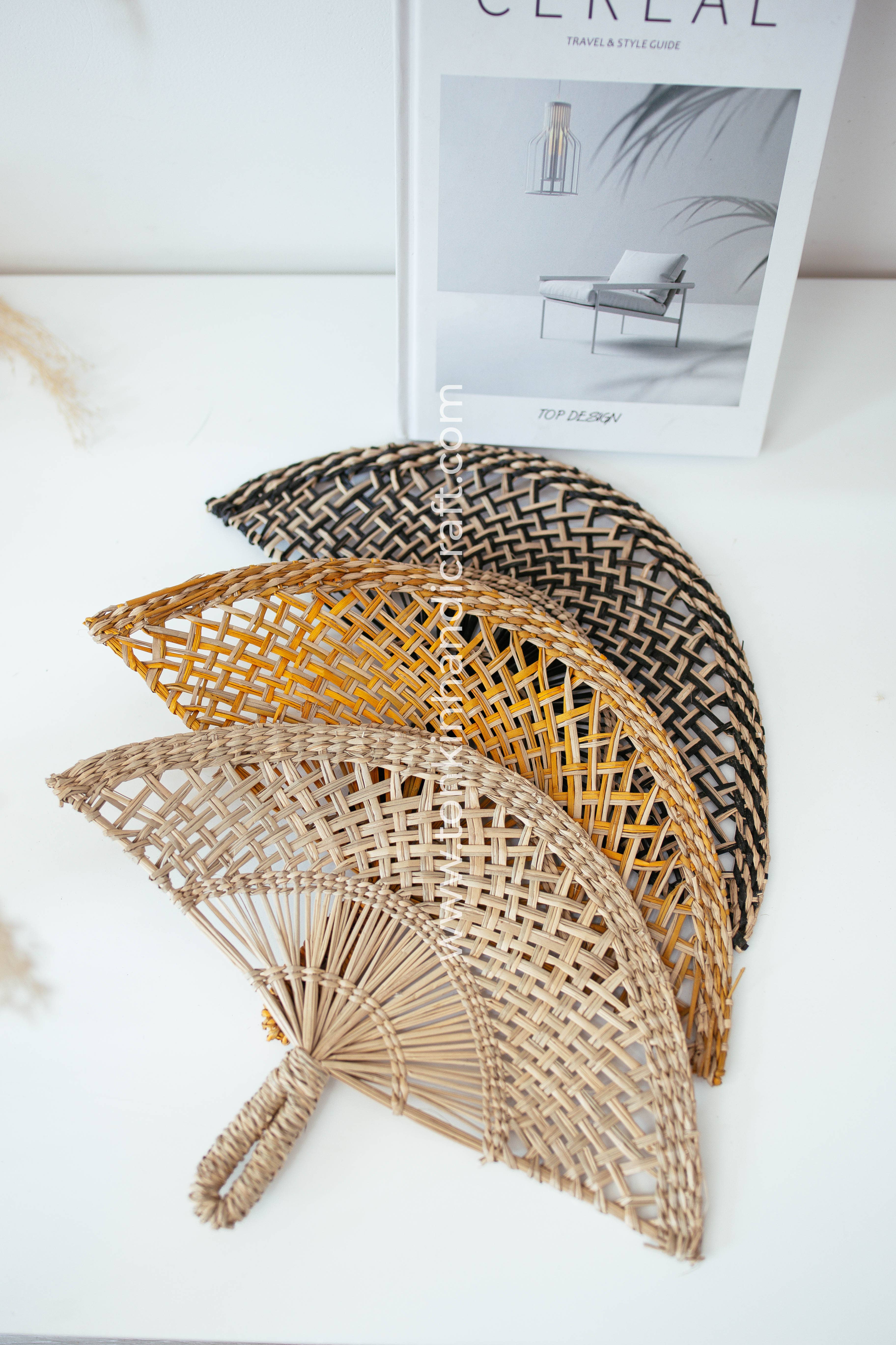 Tonkin Handicraft - Wholesale Wall Accent - Seagrass woven fans7