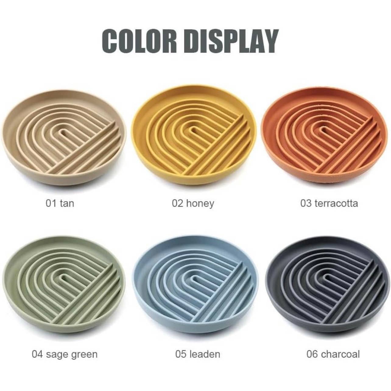 Koira - Wholesale Pet Bowl - Cat/Dog - Rainbow Silicone Slow Feeder Lick Mat with Suction green4