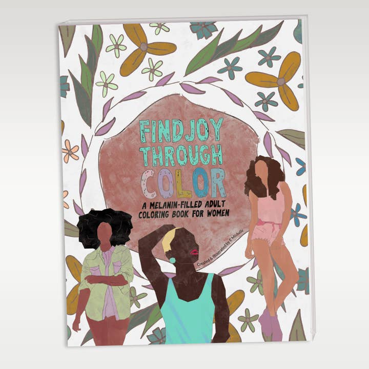 Illustrated Melanin - Wholesale Coloring & Activity Book - Adult - Find Joy Through Color: Coloring Book for Women4