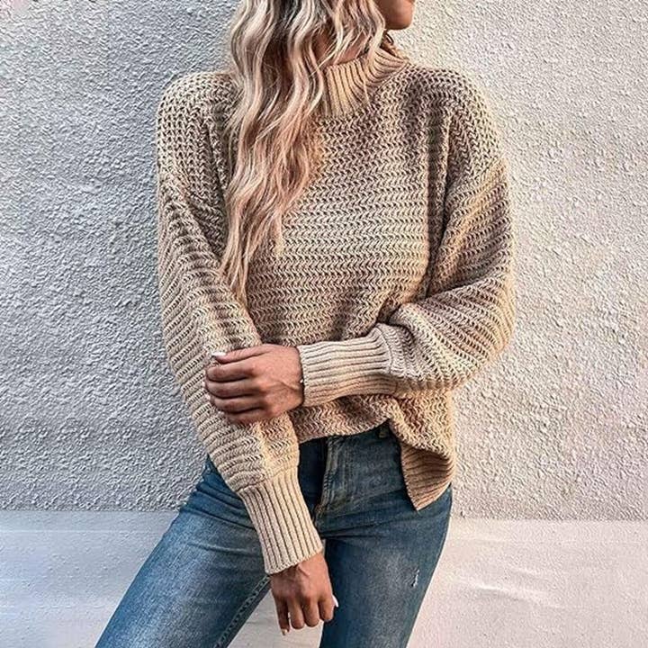 Women's Autumn/Winter High-Neck Loose Pullover Sweater for wholesale by Masyal