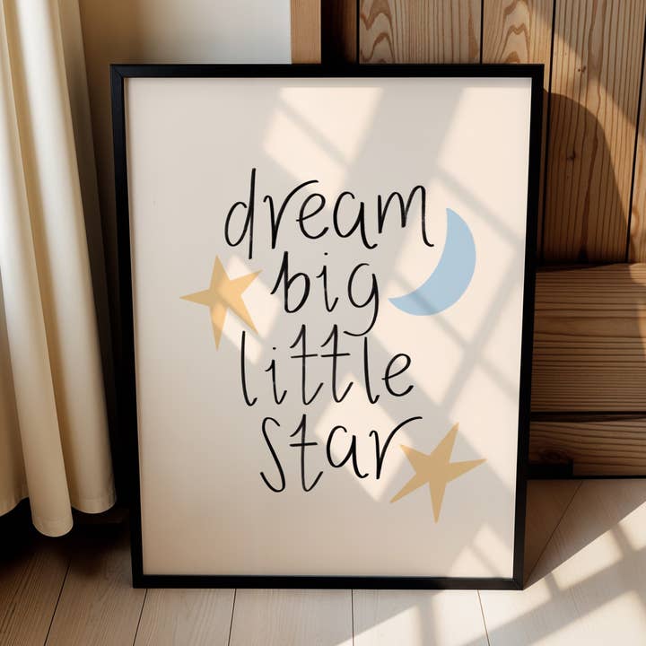 Dream Big Little Star Art Print for wholesale by Emmy James Studio