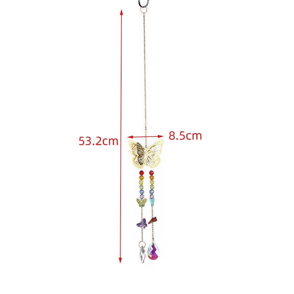 Colorful 3+ Hellow Butterfly Suncatcher Hangings DPH1932 for wholesale on Faire5
