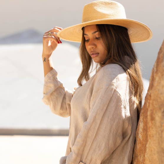 HAUS of TRADE - Wholesale Fedora - Women's - The Suntoasted Fine Palm Rancher Hat5
