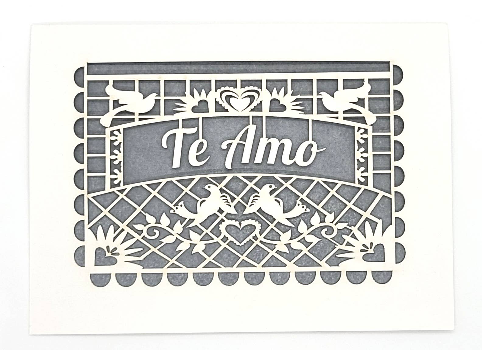 two hermanas - Vendita all'ingrosso Biglietti d'amore - Te Amo - Biglietto d'amore spagnolo Papel Picado, tagliato al laser7