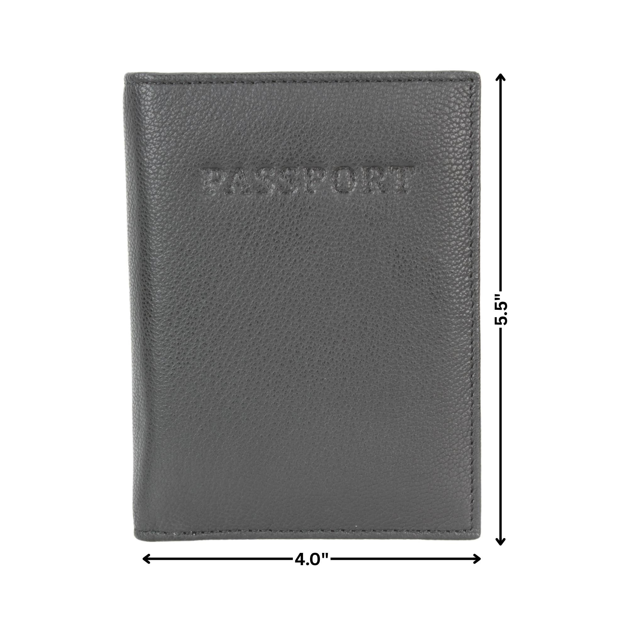 Leather Impressions Inc - Wholesale Passport Case - Unisex - Leather Passport Holder with Card Slots RB LW 21 100525