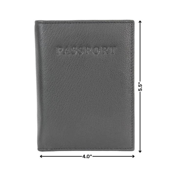 Leather Impressions Inc - Wholesale Passport Case - Unisex - Leather Passport Holder with Card Slots RB LW 21 100525