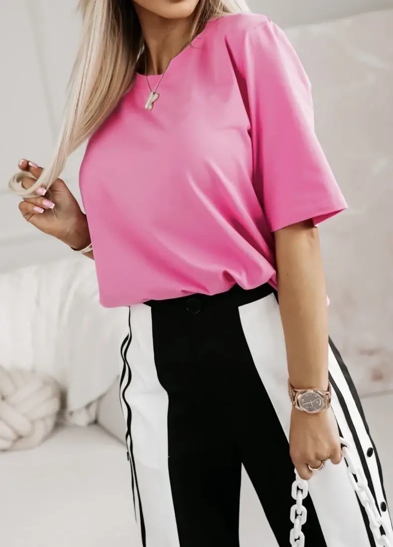 ESTEE BROWN - Wholesale T-Shirt - Women's - Large basic plain T-shirt - 2206U7