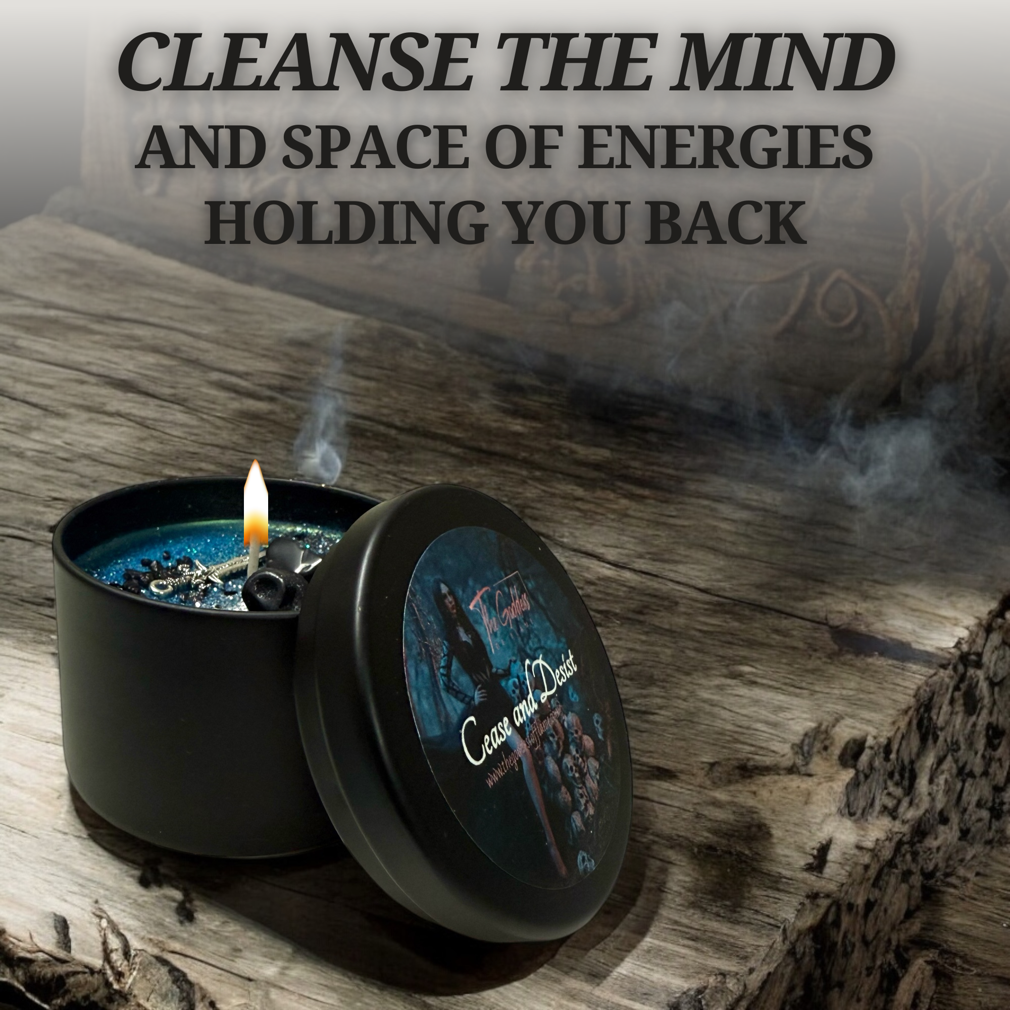 Black Cease And Desist Spell Candle -  Removing Blockages for wholesale on Faire8