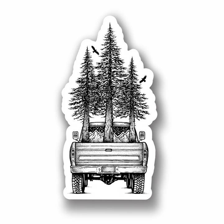 Lastbilsklistermärken Off Road 4x4 Skog natur utomhusdekal för wholesale av Sticker Art