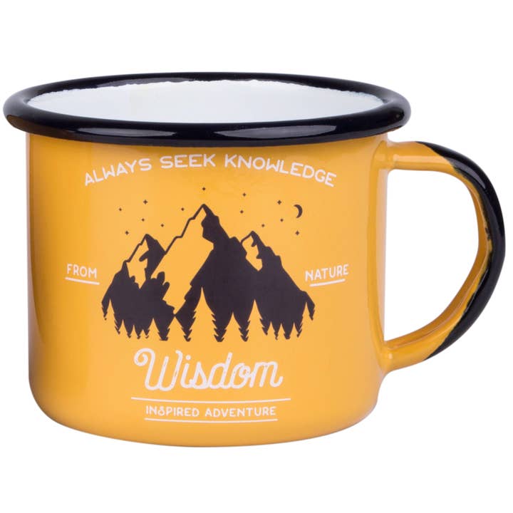 Tasse émaillée abricot 350 ml | WISDOM pour la vente par Emalco Enamelware