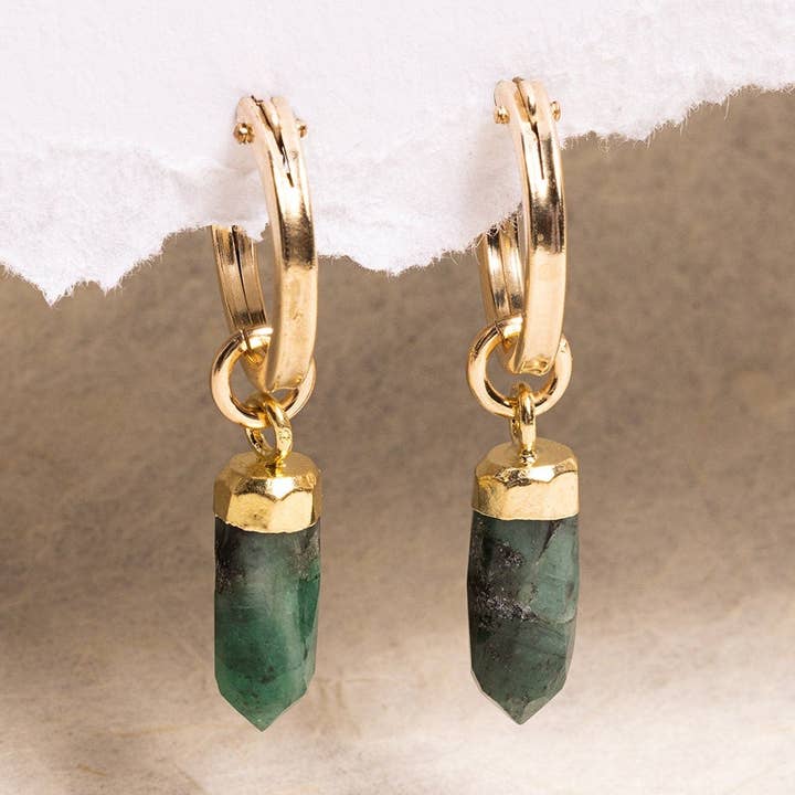 Emerald Spikes Guldörhängen för wholesale av Soul & Little Rose