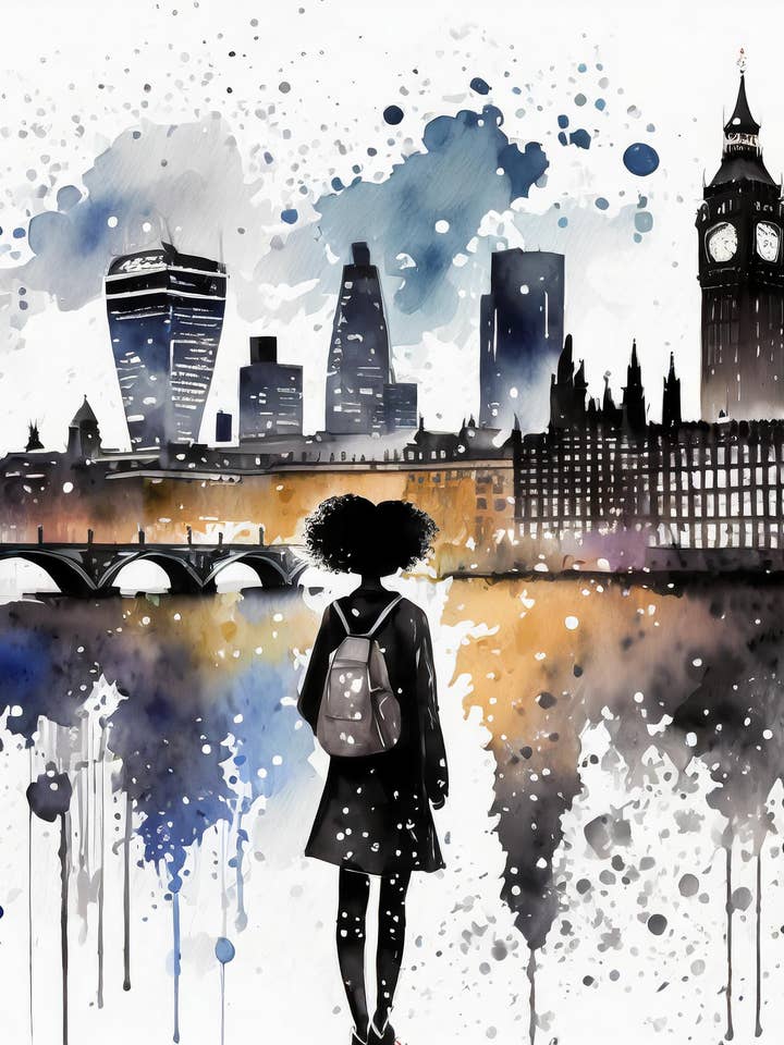 Biglietto di auguri BG Traveler Peckham Fine Art per la vendita all'ingrosso da parte di Blacartistry