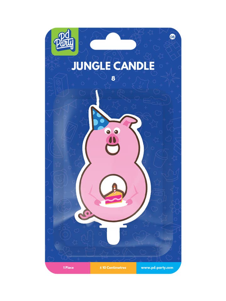 Jungle candle - 8 for wholesale by PD Party