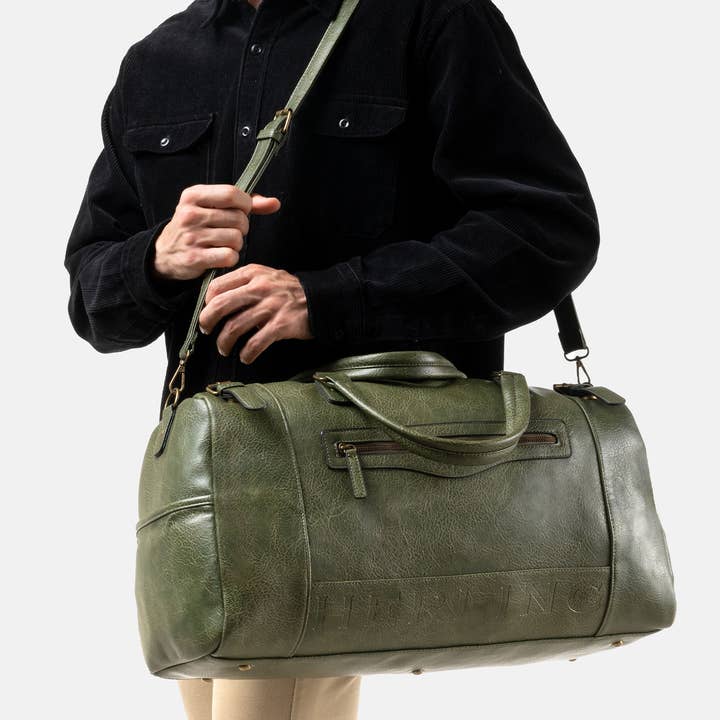 Herling – Saco de viagem - Unissexo por atacado – Herling - Bolsa de viagem vintage grande em couro PU18