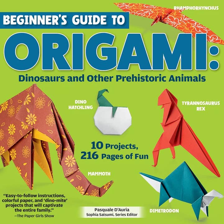 Activity Book - Beginner's Guide to Origami: Dinosaurs for wholesale by Wellspring