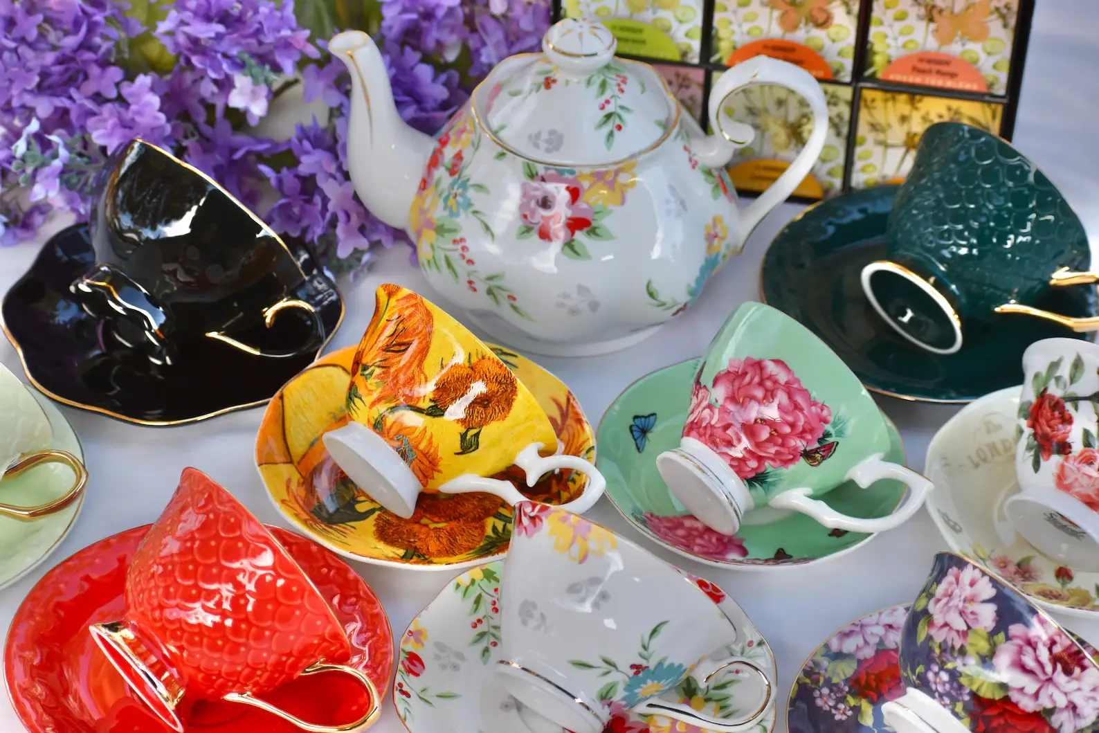 All Little Cute Things - Wholesale Coffee/tea cup - Mismatched Autumn Teacups Catering, Event Planner Restaurant7