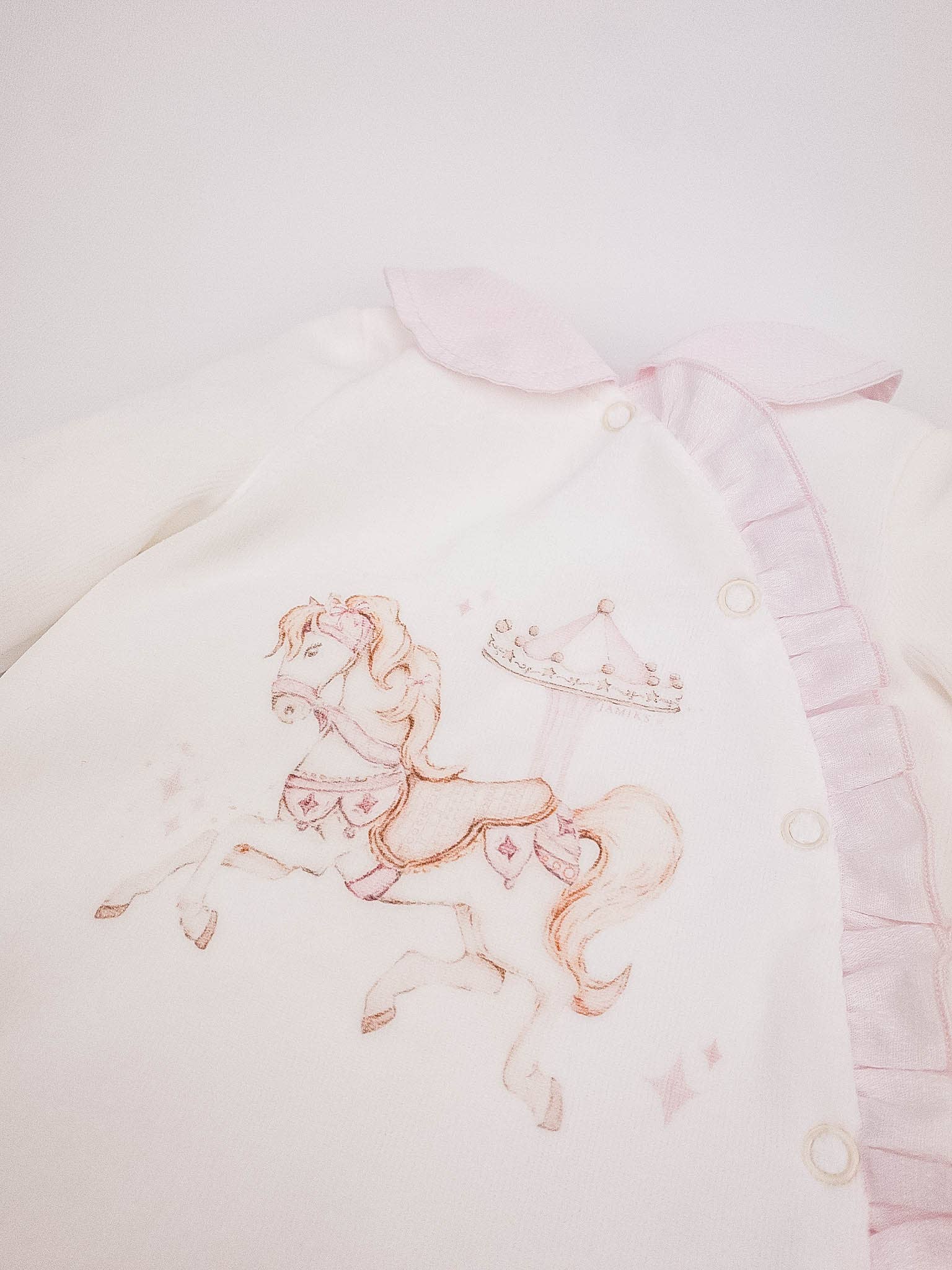 Ecru Cotton Velour Babygrow Inki for wholesale on Faire5