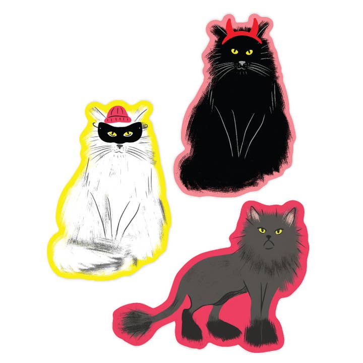 Set d'autocollants pour chats pour la vente par Boss Dotty Paper Co.
