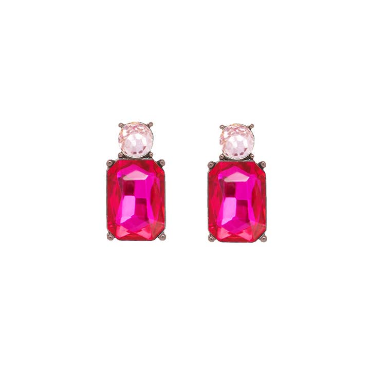 Mini Gem Earring in Hot Pink & Light Pink for wholesale by Last True Angel