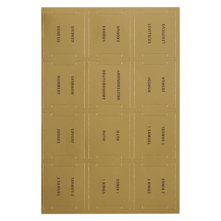 Bible Indexing Tabs Gold Foil w/Black Print for wholesale by Christian Art Gifts