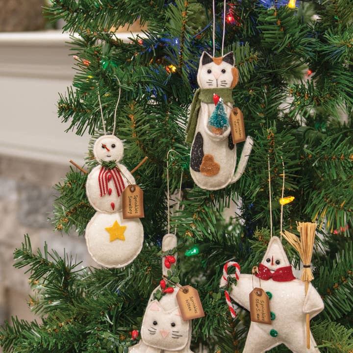 The Hearthside Collection - Wholesale Ornament - Sprinkles Calico Cat Ornament