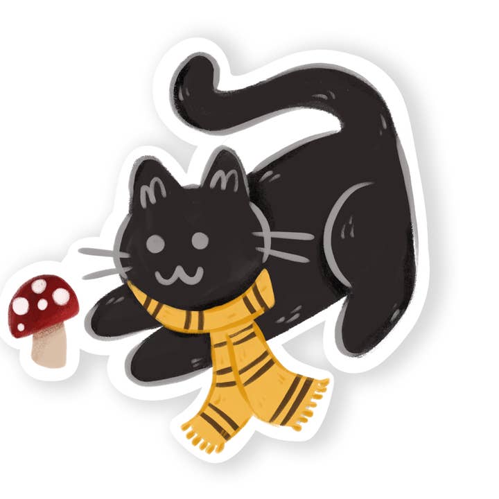 Adesivo de gato Hufflefluff por atacado de The Stray Shop