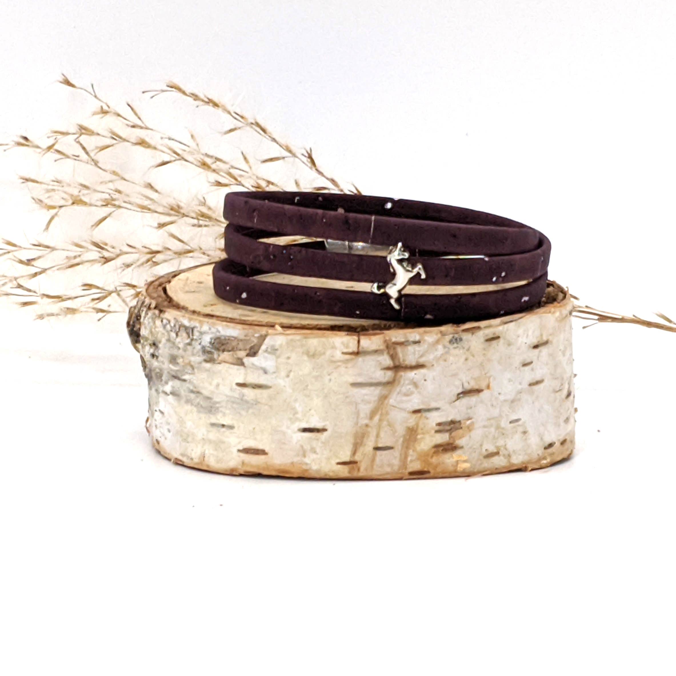 Elisabetta Studio - Wholesale Bangle Bracelet - Unicorn - Triple Wrap Cork Bracelet1