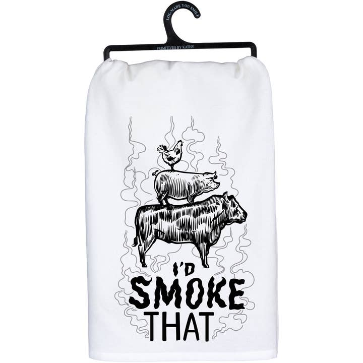 Smoke That Kitchen Towel for wholesale by Primitives by Kathy