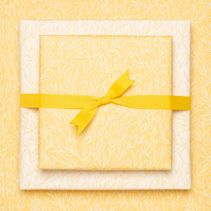 My Pretty Circus - Wholesale Flat Wrap - Spring wrapping paper, yellow, double-sided recycled paper0