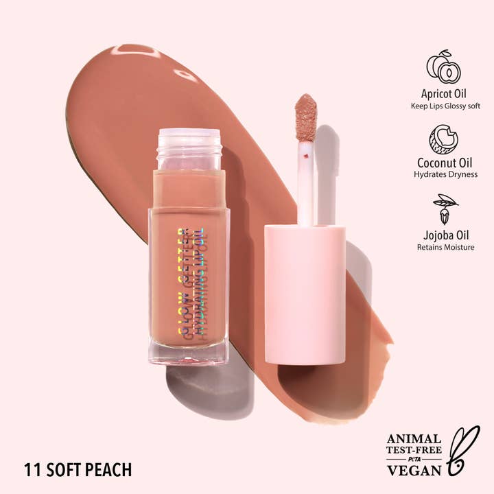 Moira Cosmetics - Wholesale Lip Gloss - Glow Getter Hydrating Lip Oil (011, Soft Peach)