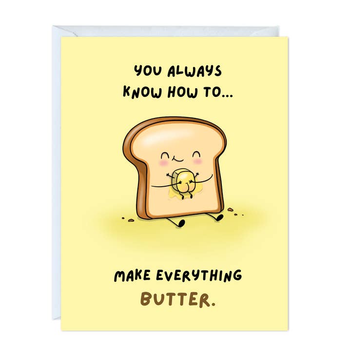 Birthday Thank You Kawaii Greeting Card (Everything Butter) for wholesale by ALY LOU®