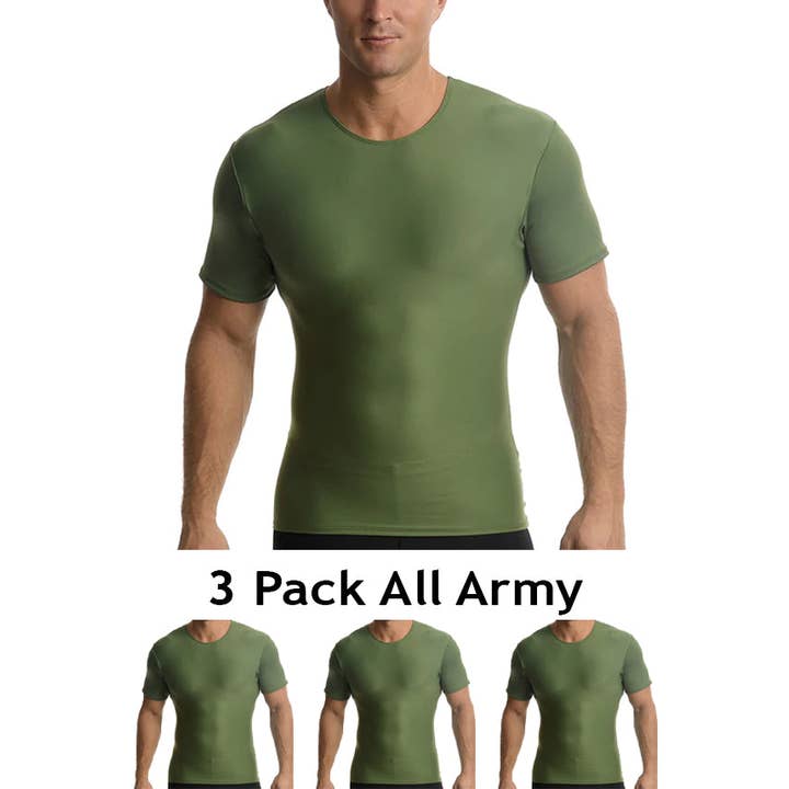 3-Pack Insta Slim Activewear Compression Crew Neck TA0003 for wholesale by InstantFigure