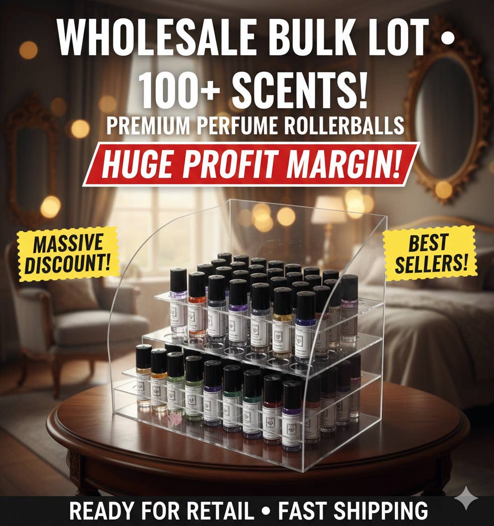 pristine fragrance – wholesale Roll-on fragrance – 1 oz. scented roll on body oil 64 pcs set with free display