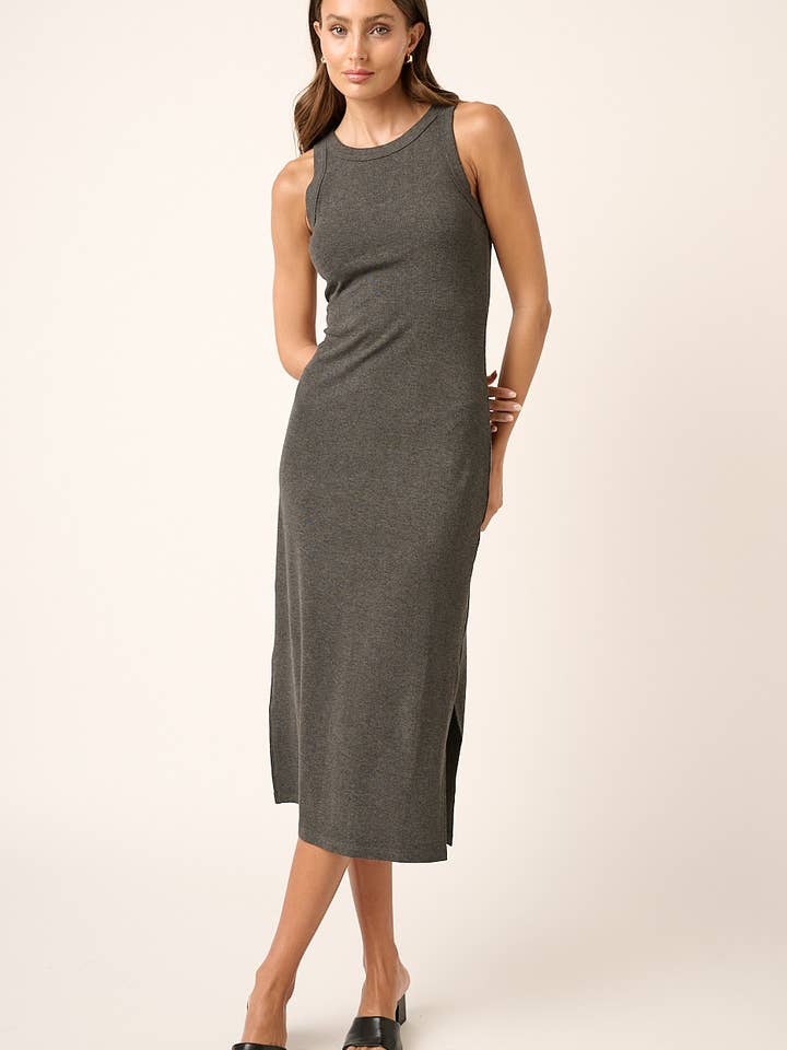 ROBE LONGUE DÉBARDEUR EN MAILLE CÔTELÉE PREMIUM pour la vente par mittoshop