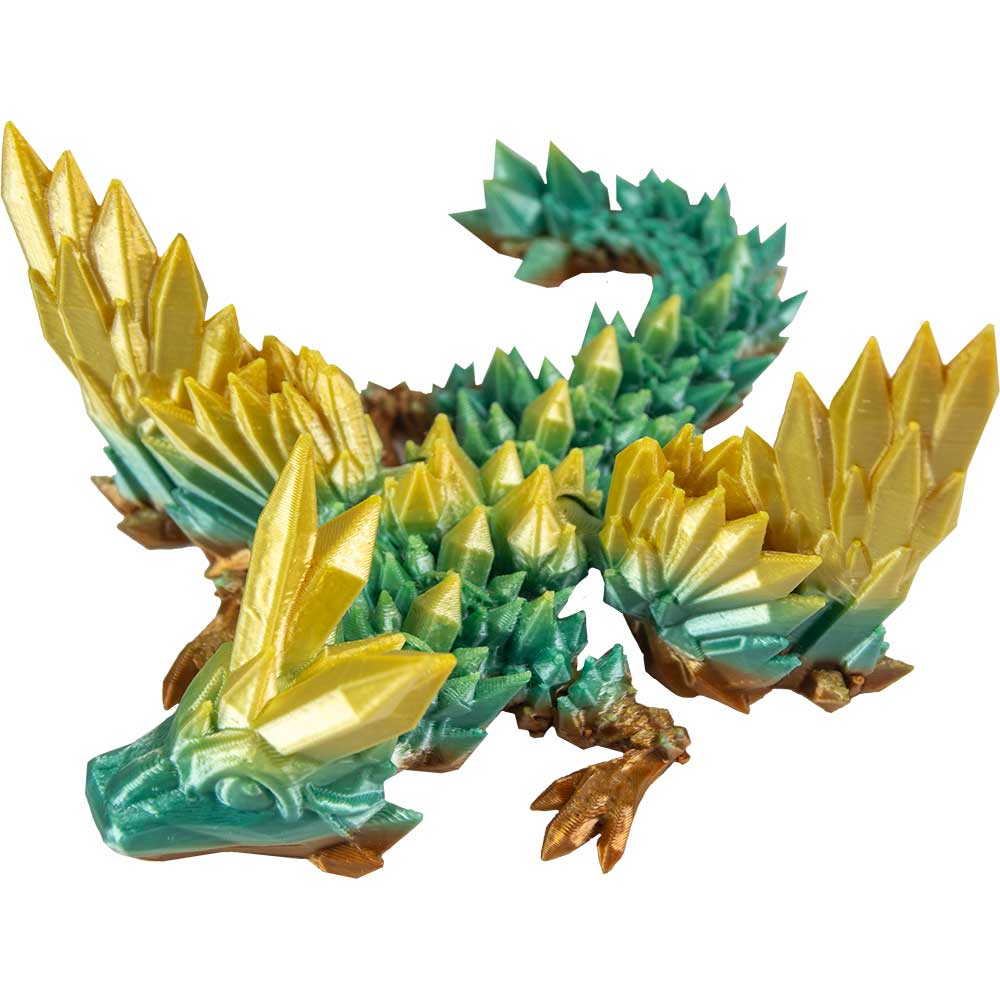 Kheops International - Wholesale Fidget Toy - Kids - 3D Printed Fidget Mini Crystal Winged Dragon - Ast'd Colors1