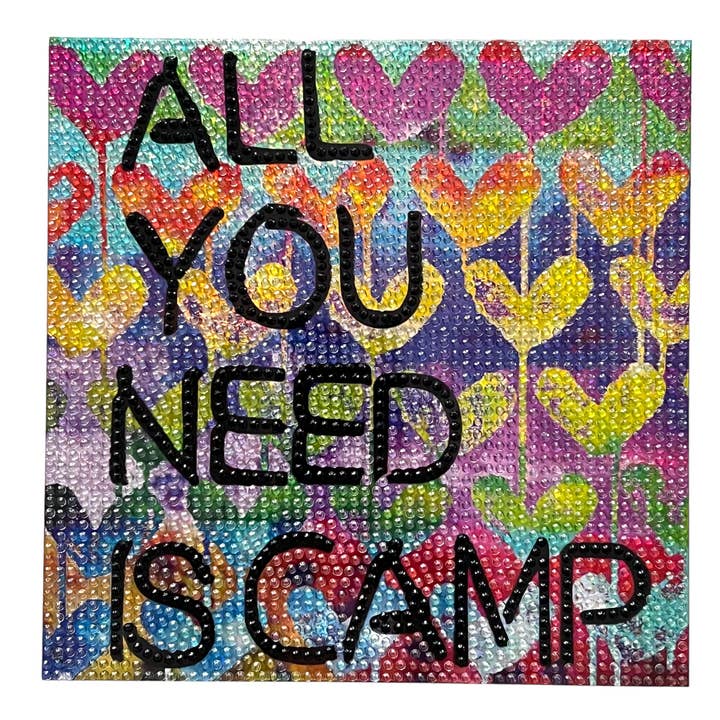 All You Need is Camp 8" Rhinestone Sticker for wholesale by StickerBeans
