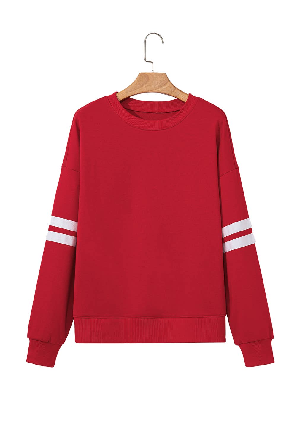 Aapparella - Wholesale Shirt - Women's - Striped Detail Drop Shoulder Oversized Sweatshirt | S-XL27