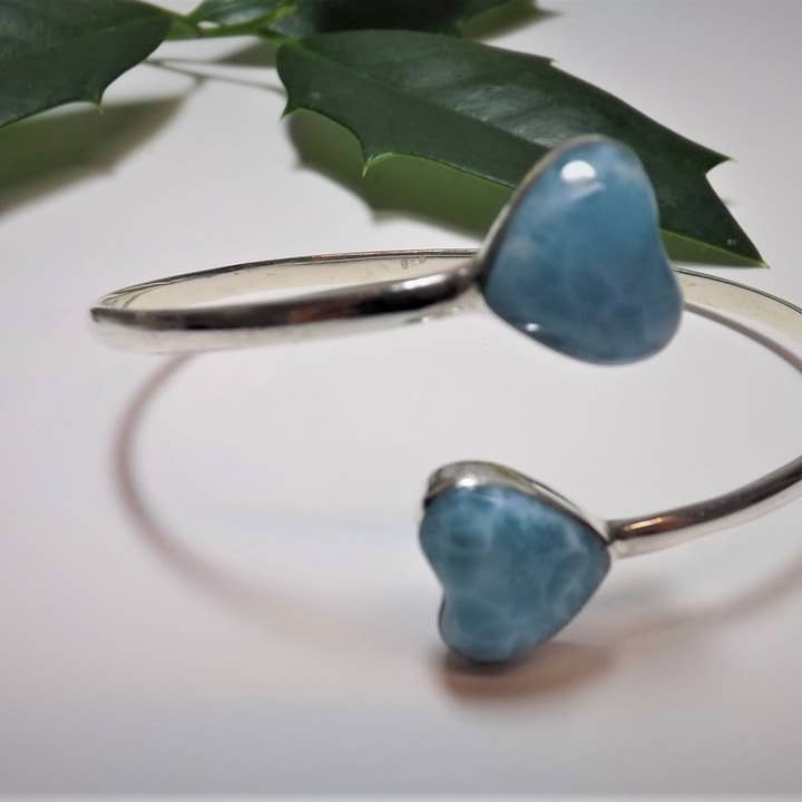 Bangle 'Two Hearts' for wholesale by Larimarusa