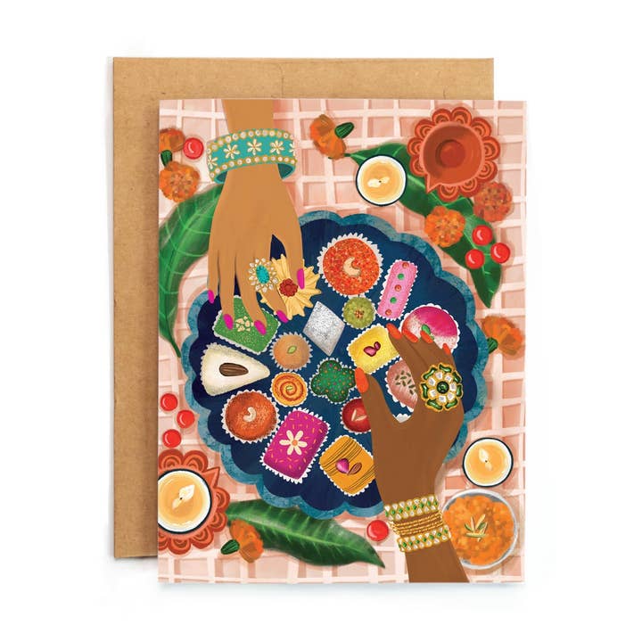 Wild Croft Studio - Wholesale Diwali Card - Diwali Party Greeting Card0