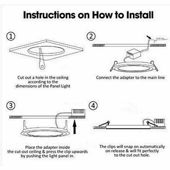 Ledsone - Wholesale Chandelier/Hanging Light - Simple LED Spot Panel Down Recessed Round Ceiling lights6