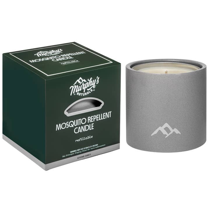 Refillable Mosquito Repellent Candle - Stone Grey Case of 6 for wholesale by Murphy's Naturals