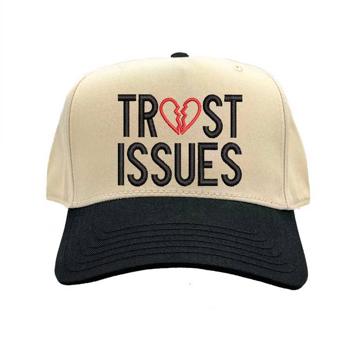 Trust Issues Two-Tone Baseball Hat for wholesale by DSY Lifestyle