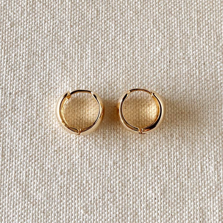 GoldFi - Wholesale Huggie Earrings - 18k Gold Filled Chunky Clicker Earrings